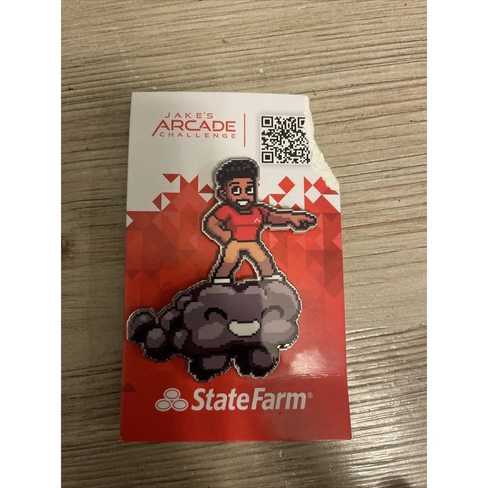 Vidcon 2023 Exclusive State Farm Jake's Arcade Challenge Enamel Pin Cloud NEW